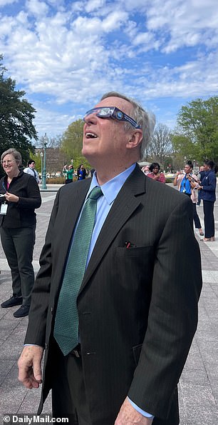 Sen. Dick Durbin, D-Ill., said it was the first time he saw a solar eclipse
