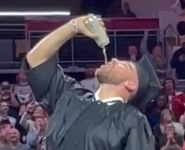 Travis Kelce finally graduated from the University of Cincinnati this week, but his chaotic onstage antics somewhat overshadowed his late academic achievements