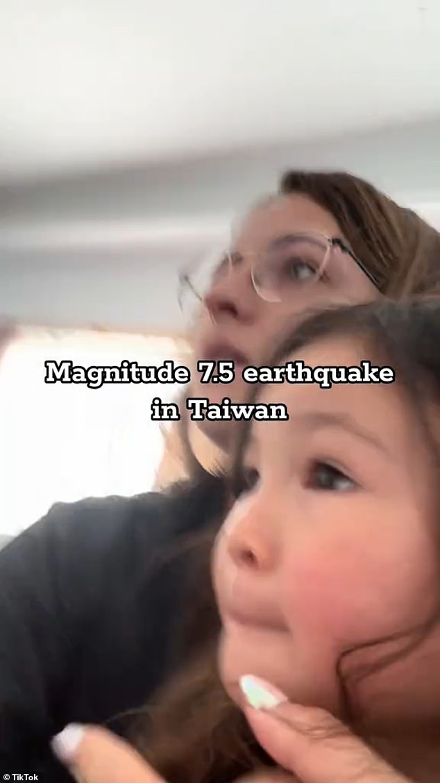 A 25-year-old travel blogger held on to her daughter for dear life as the magnitude 7.5 earthquake shook Taiwan