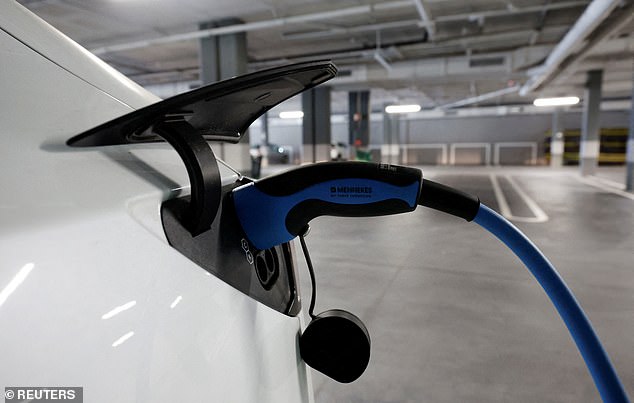 Electric vehicle (EV) ownership in Australia has increased by two-thirds since 2022 (pictured an EV charging)