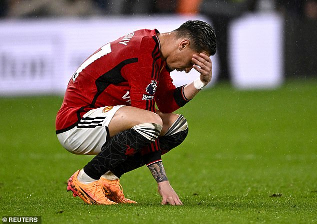 Man Utd were dejected after the defeat last night, but made just two goal-scoring errors