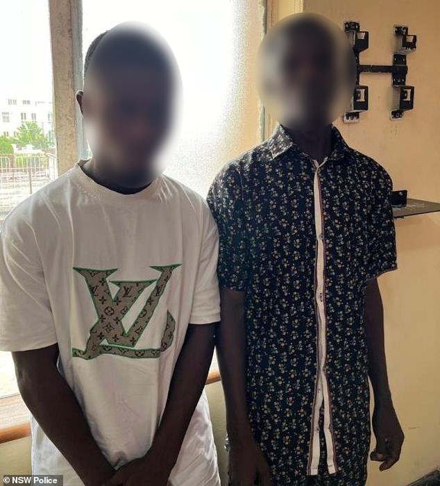 Two men (pictured) were arrested in Nigeria by Australian Federal Police following an investigation into the teenager's death