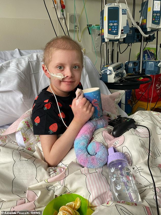 Ruby Leaning, ten, was diagnosed with acute lymphocytic leukemia after collapsing on a school playground in Grimsby, Lincolnshire