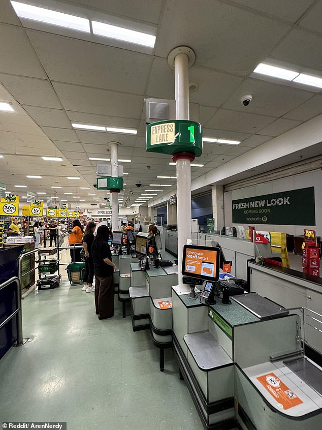 A customer was shocked to discover that Woolworths in the Brisbane suburb of Sunnybank (pictured) does not have a self-service section