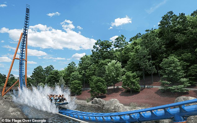 At Six Flags Over Georgia, 'The Georgia Surfer' will debut, in which riders are launched backwards up a 140-foot tower while spinning in circles