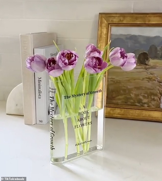 A recent trend is for people to buy book-shaped vases for their bookshelves
