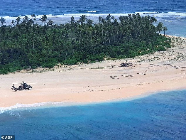 In 2020, three other men were rescued from Pikelot Atoll after writing a large 'SOS' message in the sand that was spotted from the air by Australian pilots.