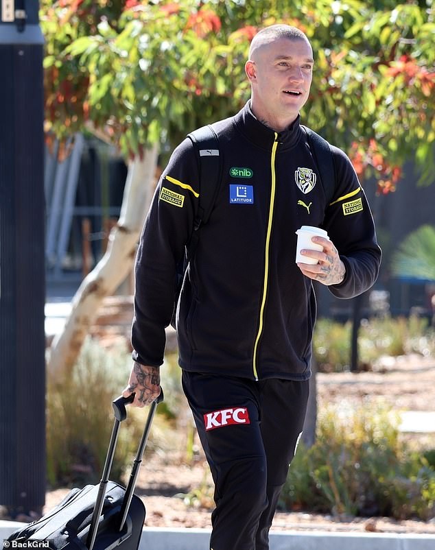 There is speculation that Martin (pictured in Perth last weekend) will leave Richmond to join his former coach Damien Hardwick at the Suns