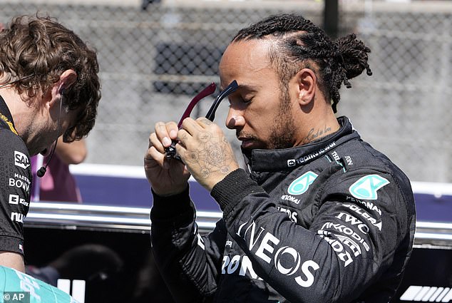 Lewis Hamilton (above) finished ninth at Suzuka as Mercedes' battle continued