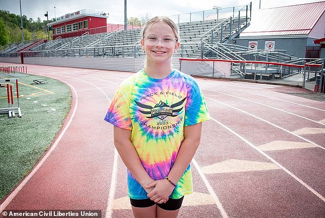 Becky Pepper-Jackson (pictured), 13, won her shot put competition in her first sporting event after an appeal court ruling allowed her to compete