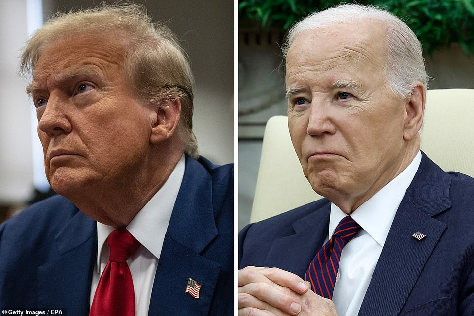 Donald Trump is ahead of Joe Biden in seven of the states that will determine the outcome of the 2024 presidential election.  With just a single-digit lead, voters in Arizona, Georgia, Michigan, Nevada, North Carolina, Pennsylvania and Wisconsin say that if the election were held today, they would cast their ballot for the former president over the incumbent, according to a new poll from The Hill/Emerson College.