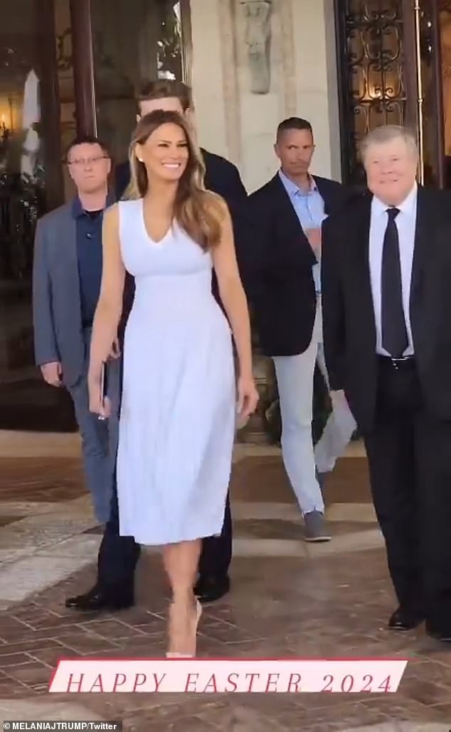 The Trump family was at their best at Mar-a-Lago on Sunday, with Melania chaperoning the couple's 6-foot-2 son Barron and Donald spending quality time with his grandchildren