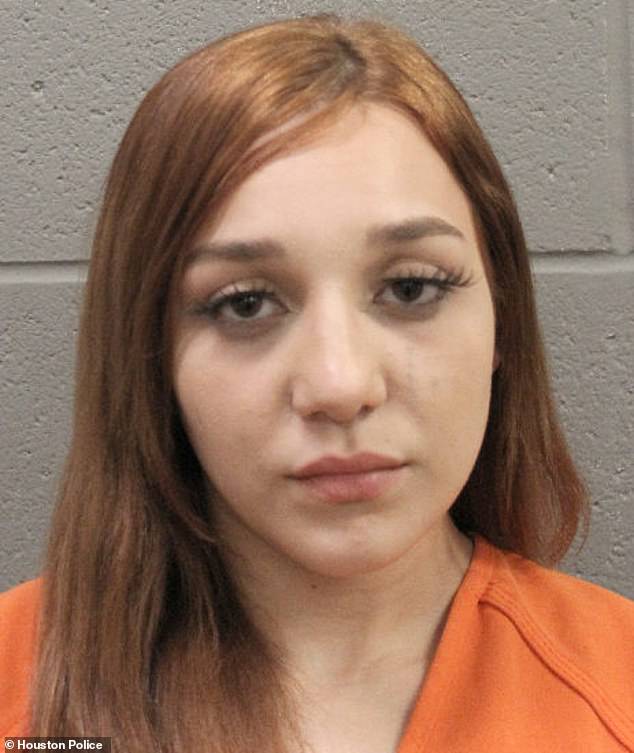 Angelina Belinda Calderon (pictured), 21, was also charged with causing grievous bodily harm to a child