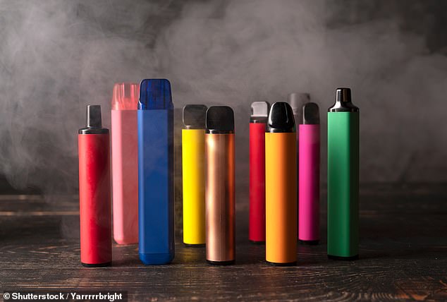 The Tobacco and Vape Bill will be debated in the House of Commons tomorrow, when a group of MPs will call for tougher restrictions on the brightly colored candy-flavoured nicotine gadgets.  (Stock Image)