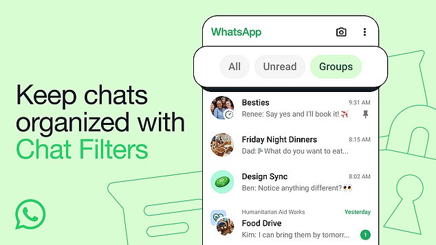 WhatsApp has introduced three new chat filters, allowing you to find messages without having to scroll through your entire inbox