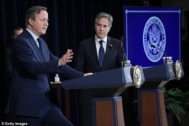 Secretary of State Antony Blinken made his comments at a press conference alongside British Foreign Secretary David Cameron after their meeting on Tuesday morning