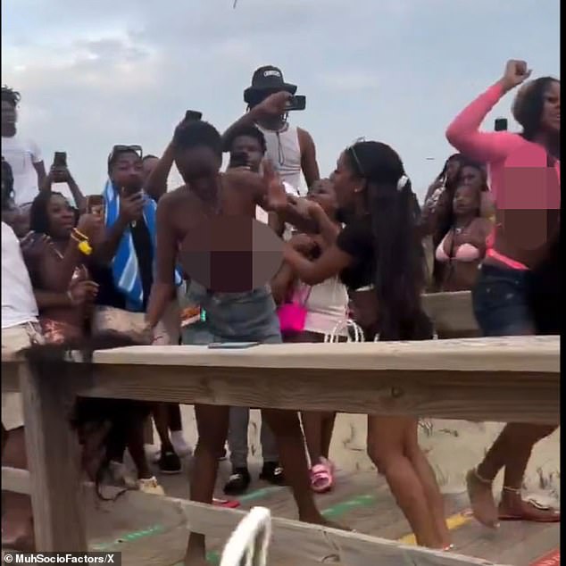 At this year's Orange Crush event, some unruly partygoers exchanged blows as other attendees cheered them on.  The footage was one of several shocking social media posts from the annual spring break gathering in Savannah, Georgia