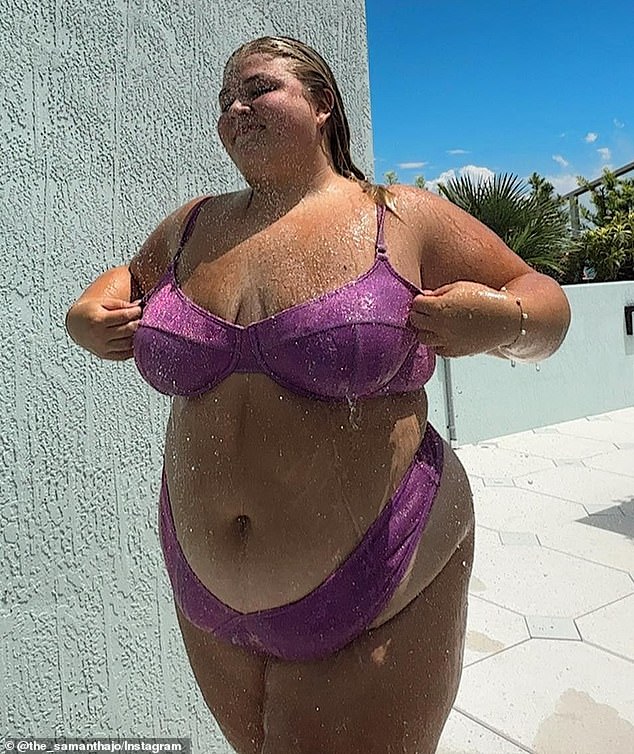 Samantha Jo, 26, (seen before weight loss) is a Florida-based content creator who posts about her daily life on her Instagram account, where she has amassed over 381,000 followers