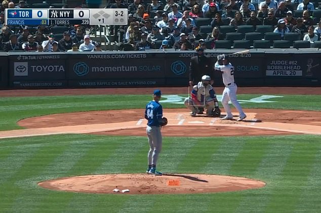 Here, Blue Jays pitcher Bowden Francis steps off the mound for what should be a dead pitch