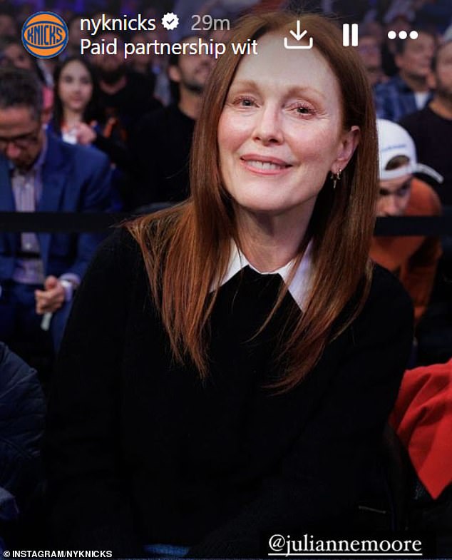 Famous actress Julianne Moore was also spotted on the lower level of Madison Square Garden