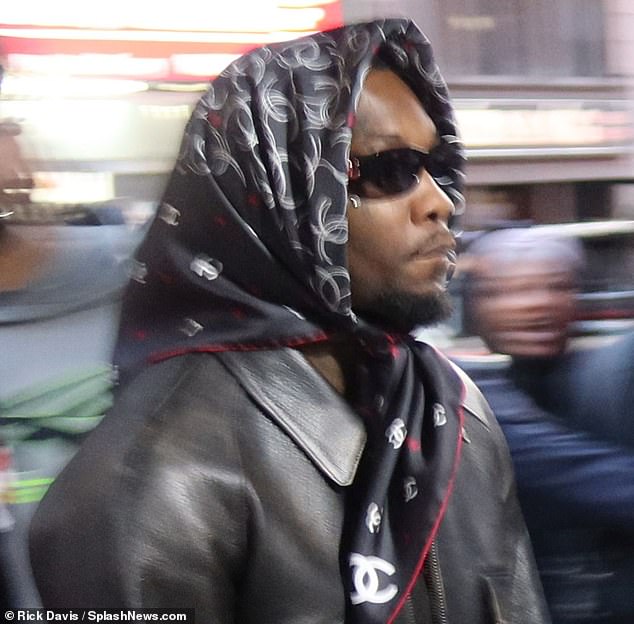 Offset, a member of the rap group Migos, was also spotted entering MSG in New York City