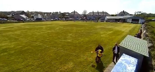The Amlwch staff member then punches the volunteer linesman in the face, causing him to fall to the ground