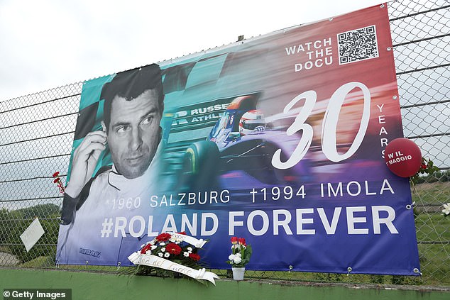 Tribute was also paid to the Austrian Ratzenberger, who died the day before Senna in 1994.