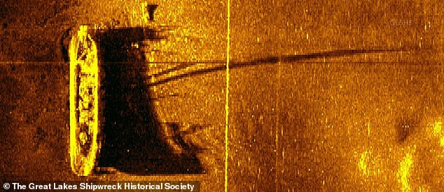 In the summer of 2021, the association's Director of Marine Operations Darryl Ertel and his brother Dan conducted sonar searches and found the ship, seen here