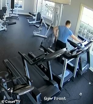 Here you see Gregor standing over his son as he forced him to run on the treadmill