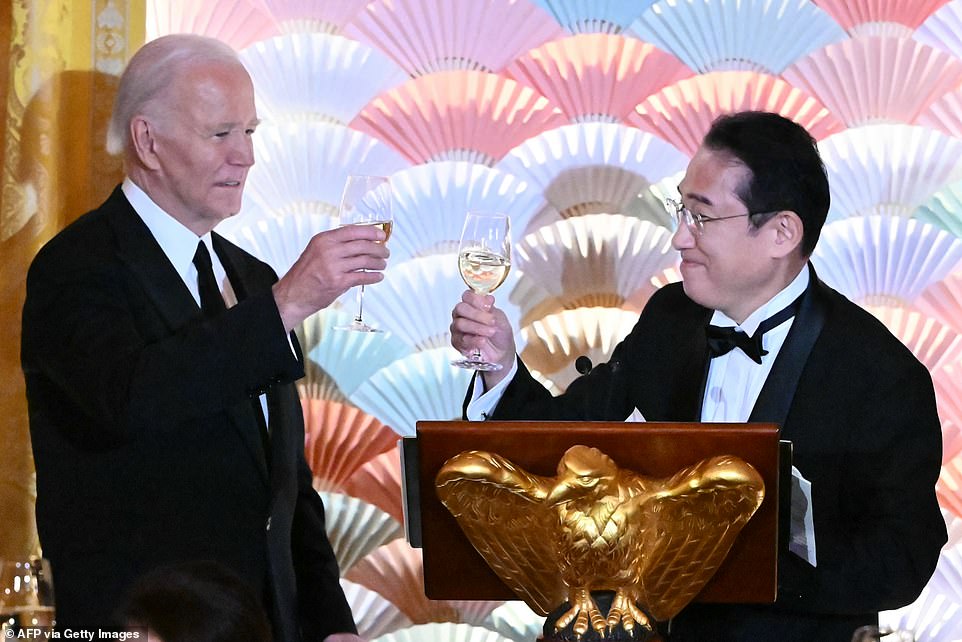 The president boasted about why the U.S. economy was stronger than those of several Asian countries.  'Why is China stagnating so much economically?  Why does Japan have problems?  Why is Russia?  Why is India?  Because they are xenophobic,” Biden said.  