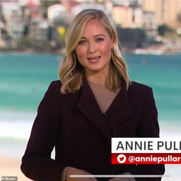 Annie immediately changed from her professional-looking persona in front of the camera to an extremely irritated look as she vented to her colleague