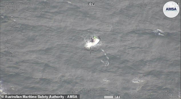 A rescue plane spotted the three men adrift and was able to drop a life raft and communications kit to the stranded trio