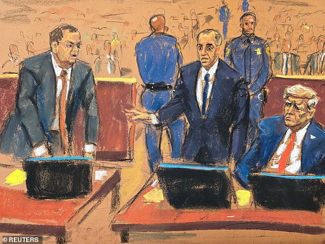 Visitors were able to see for themselves scenes only otherwise published in sketch artists, as prosecutor Joshua Steinglass and defense attorney Emil Bove clashed