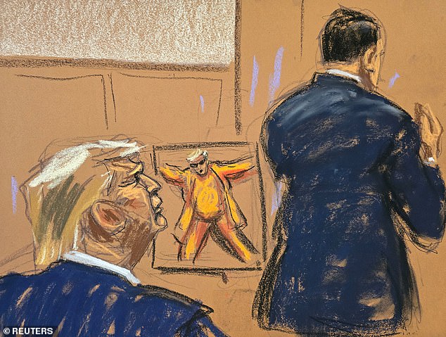 And there were giggles in the courtroom when the jury was shown cartoons shared by former Trump fixer Michael Cohen of Trump in an orange jumpsuit