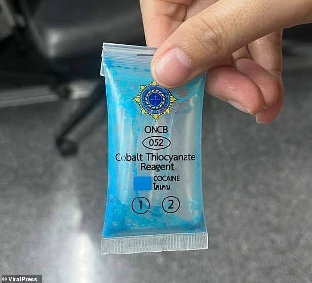 He was arrested at Phuket International Airport, where police tested the substance in his passport and confirmed it was 0.42 grams of cocaine.