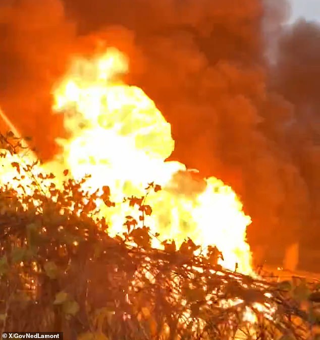 It caused a massive fireball that engulfed the viaduct above and caused major traffic and school closures