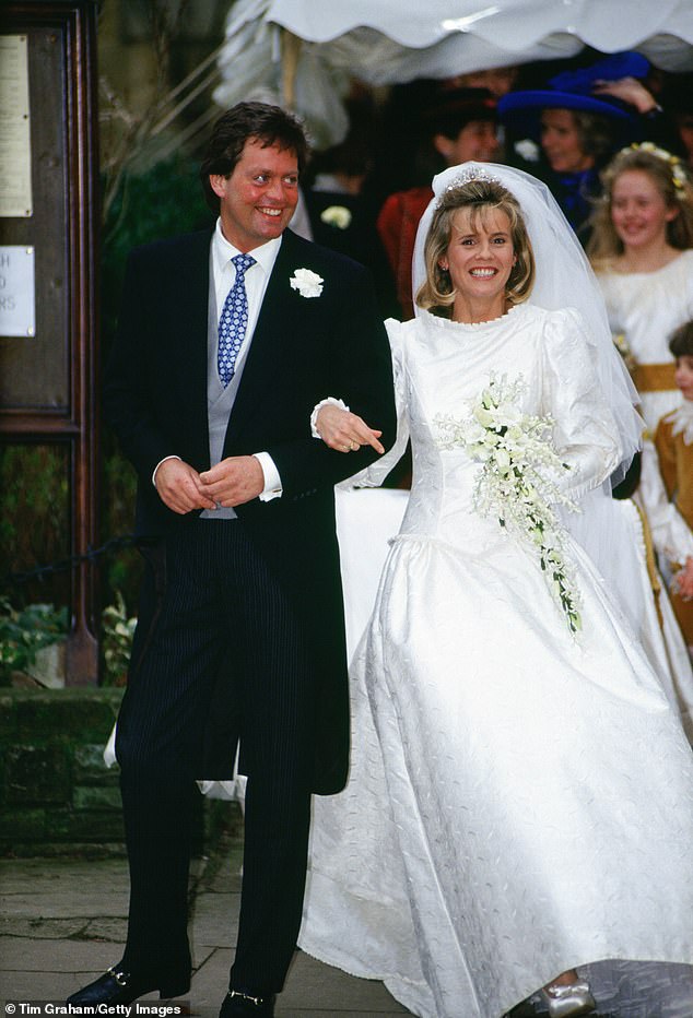 Pictured: The Duke of Marlborough marries his first wife Becky Few-Brown