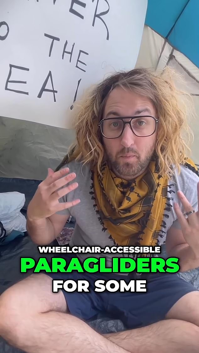 He asked for 'wheelchair accessible paragliders for some'