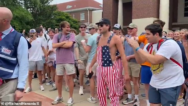 1714779816 166 University of Mississippi students taunt black female protester with racist