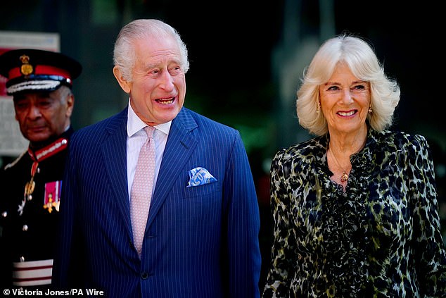 King Charles, patron of Cancer Research UK and Macmillan Cancer Support, and Queen Camilla, arrive on April 30 for a visit to University College Hospital Macmillan Cancer Centre, London.