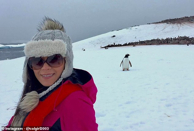 In an attempt to achieve her goal, the 42-year-old (pictured in Antarctica) has taken a number of cost-cutting measures