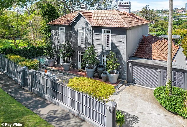 The fabulously eccentric two-storey Woollahra house, originally on the market for $7 million.  The price list for the five-bedroom, three-bathroom home was later revised to $7.25 million (pictured)