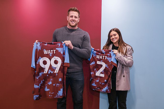 Watt, 35, and his wife Kealia have become minority owners of Burnley since 2023