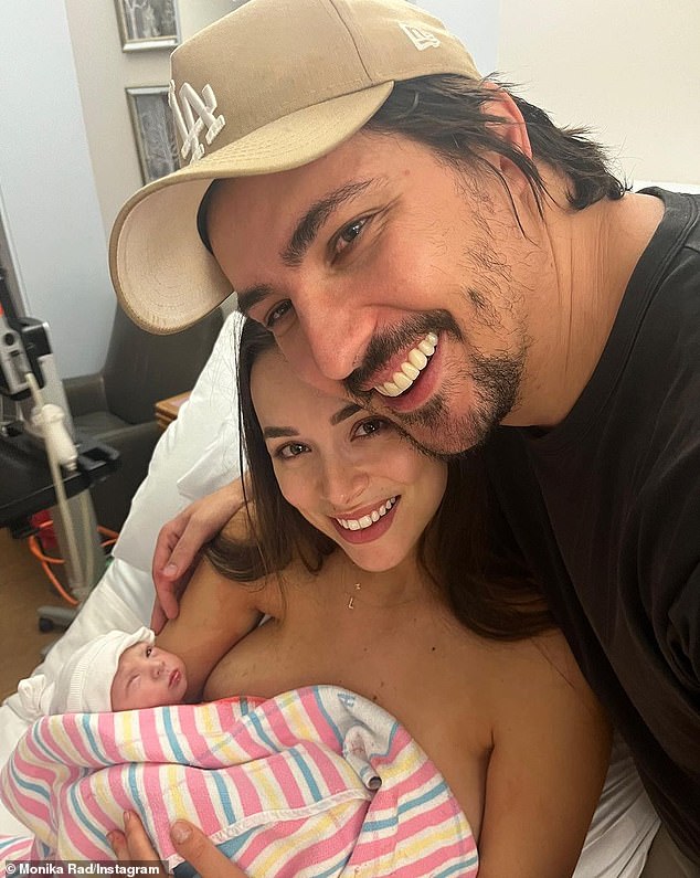 Monika and Alesandro, who tied the knot in 2018, welcomed their second son Mateo in July and shared sweet snaps on Instagram at the time (photo)