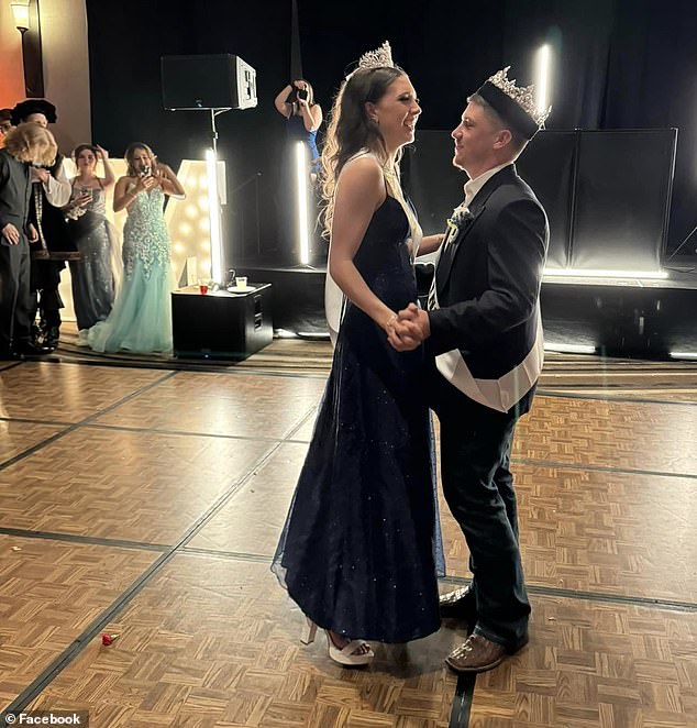 The school changed its location to the Hippodrome Theater in Richmond this year, leaving limited capacity for guests.  Pictured: Students dancing during the 2024 ball