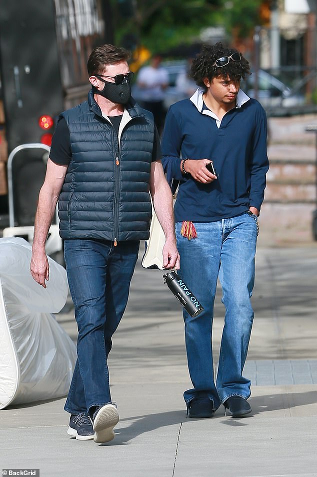 “They know him better than he does and surprise him all the time,” a close friend reportedly told the publication.  Hugh pictured with son Oscar