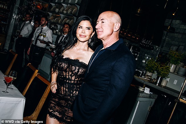 Sanchez, 54, and Bezos, 60, attended the Monse Maison Pre-Met Cocktail Celebration at La Mercerie in New York City on Sunday evening