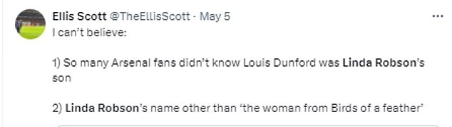 Other people were much better informed - and shocked that others had no idea about this piece of trivia.  Linda fans wrote: 'The number of people who shocked Linda Robson is Louis' mother'