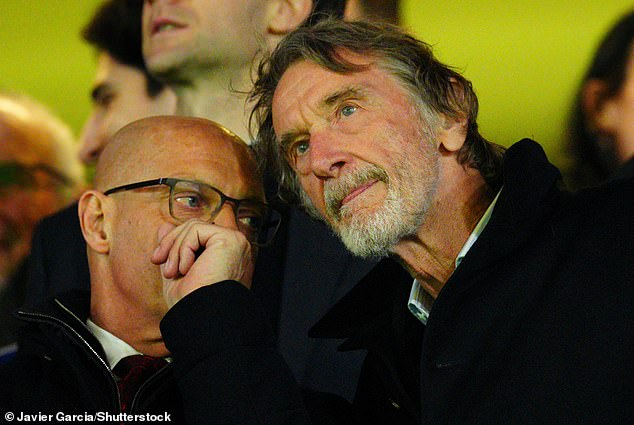 Sir Jim Ratcliffe (R) has stated that the club has not yet made a decision on Greenwood's future