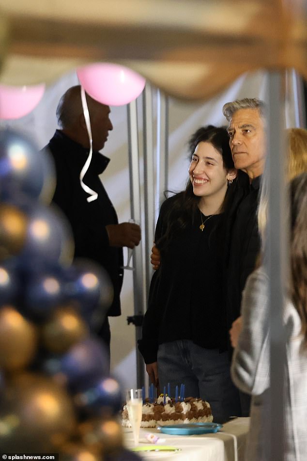 The actor was spotted at his birthday bash on Monday – on his actual birthday – as he turned 63;  The movie star was seen taking photos with cast and crew members in front of his birthday cake - with balloon decorations and birthday signs